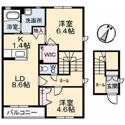 シャーメゾン中野開作Ｂ棟の物件間取画像